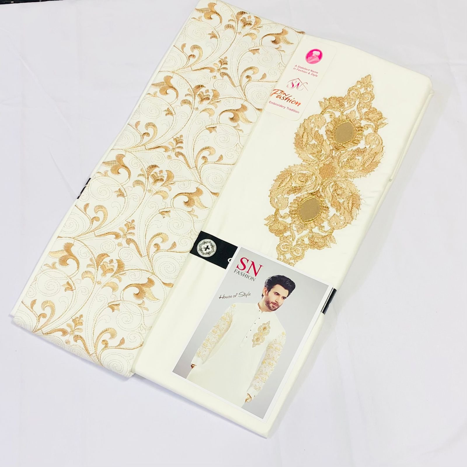 All Season Embroidered Fabric with Stylish Design - Image 9