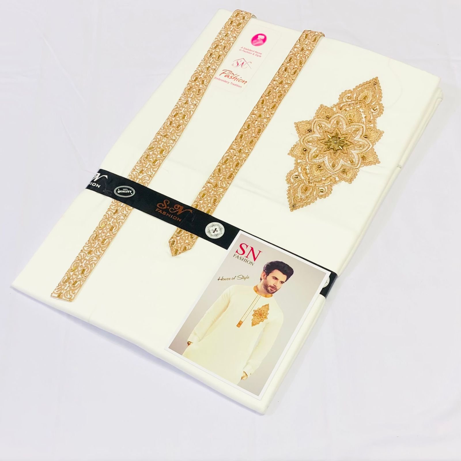 All Season Embroidered Fabric with Stylish Design