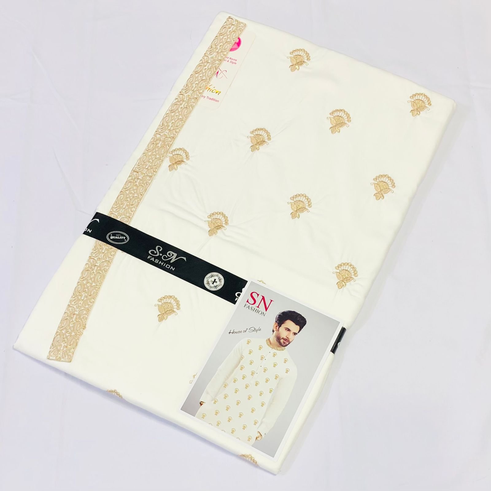 All Season Embroidered Fabric with Stylish Design - Image 8