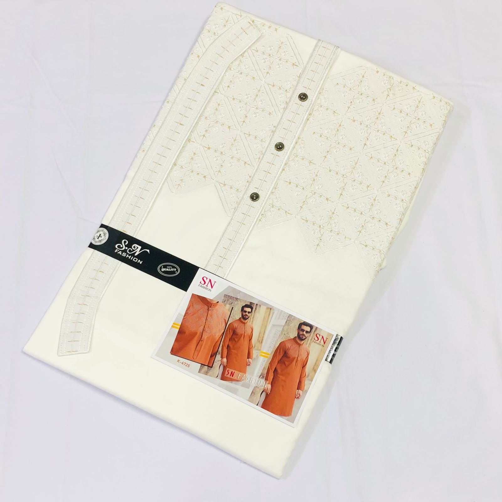 All Season Embroidered Fabric with Stylish Design - Image 7