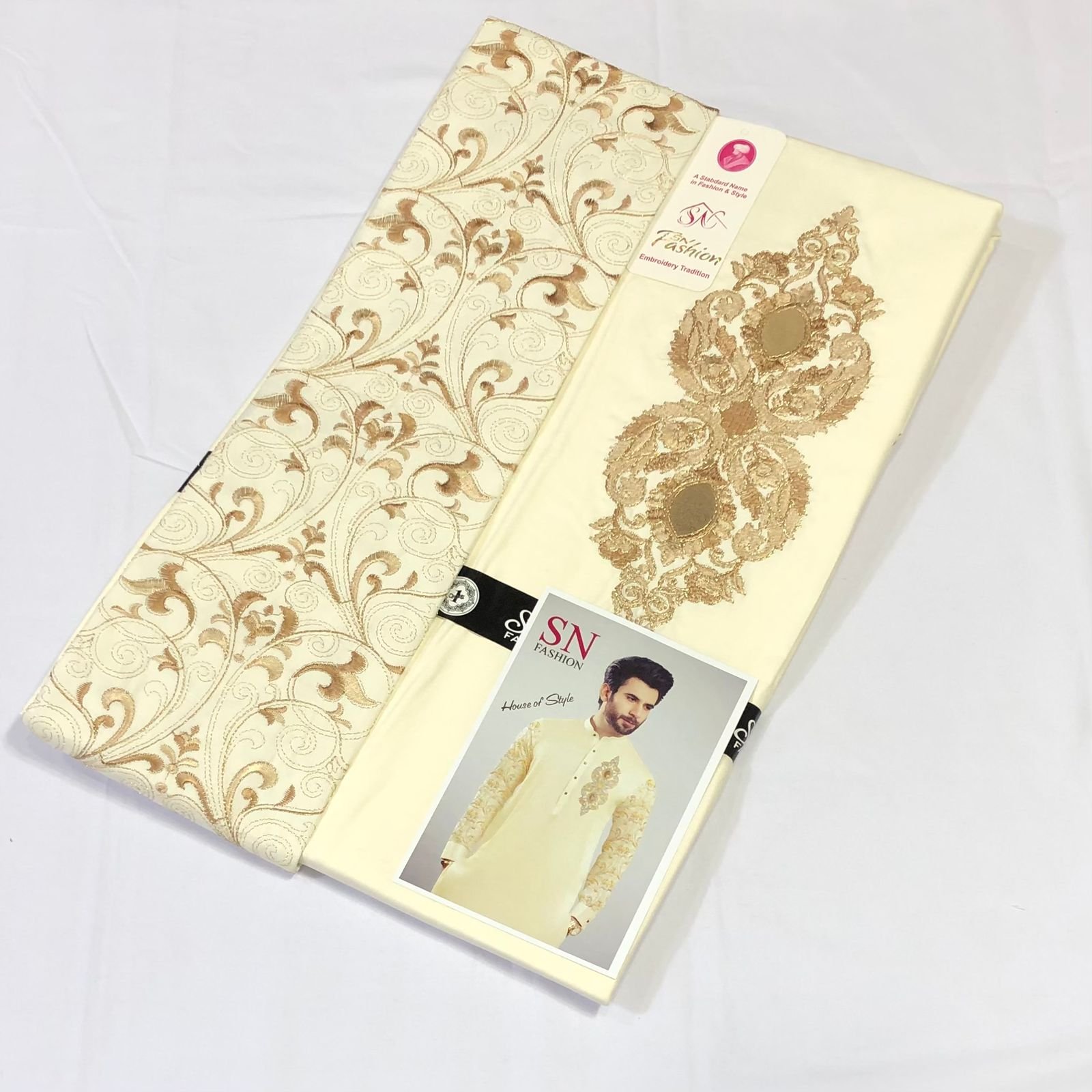 All Season Embroidered Fabric with Stylish Design - Image 3