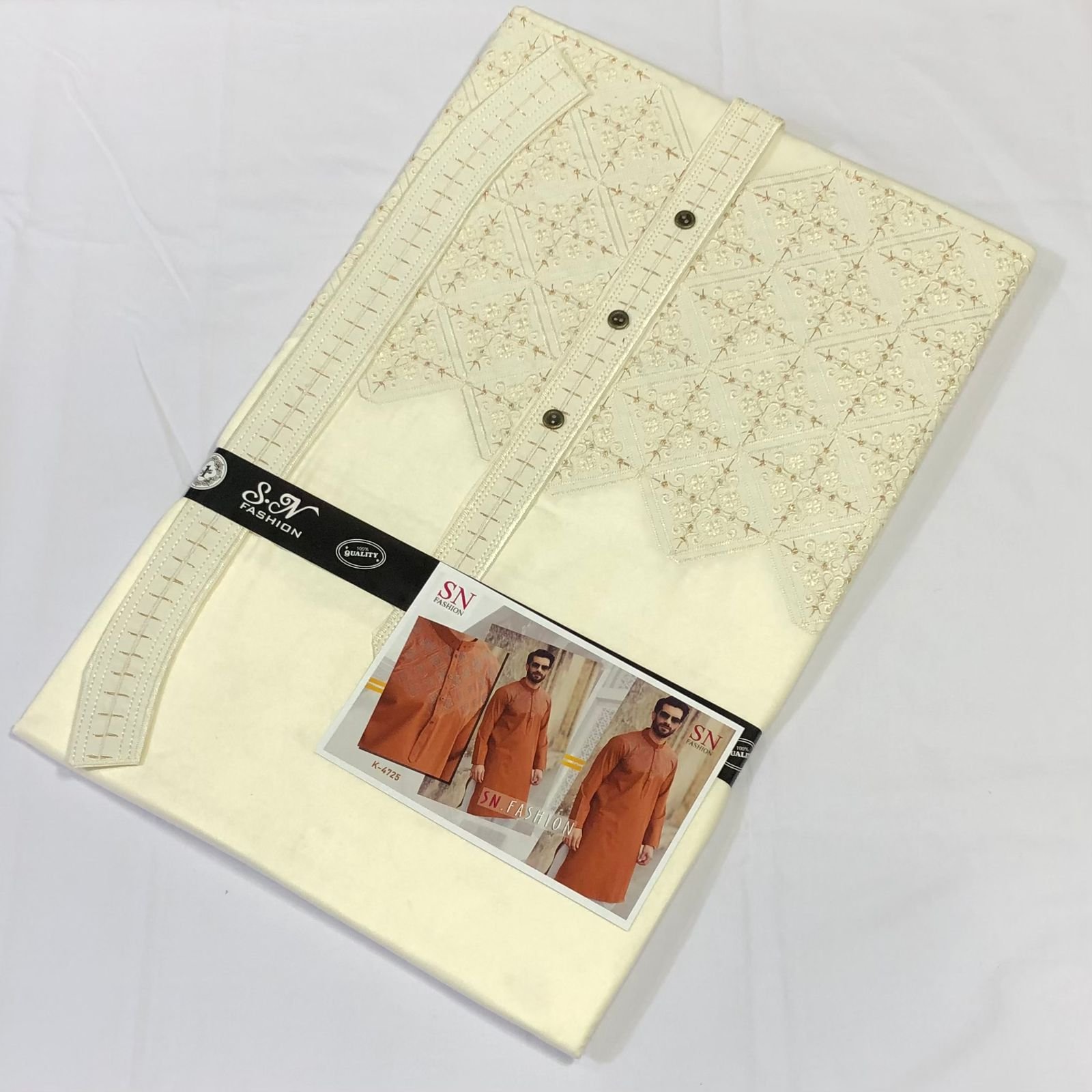 All Season Embroidered Fabric with Stylish Design - Image 2