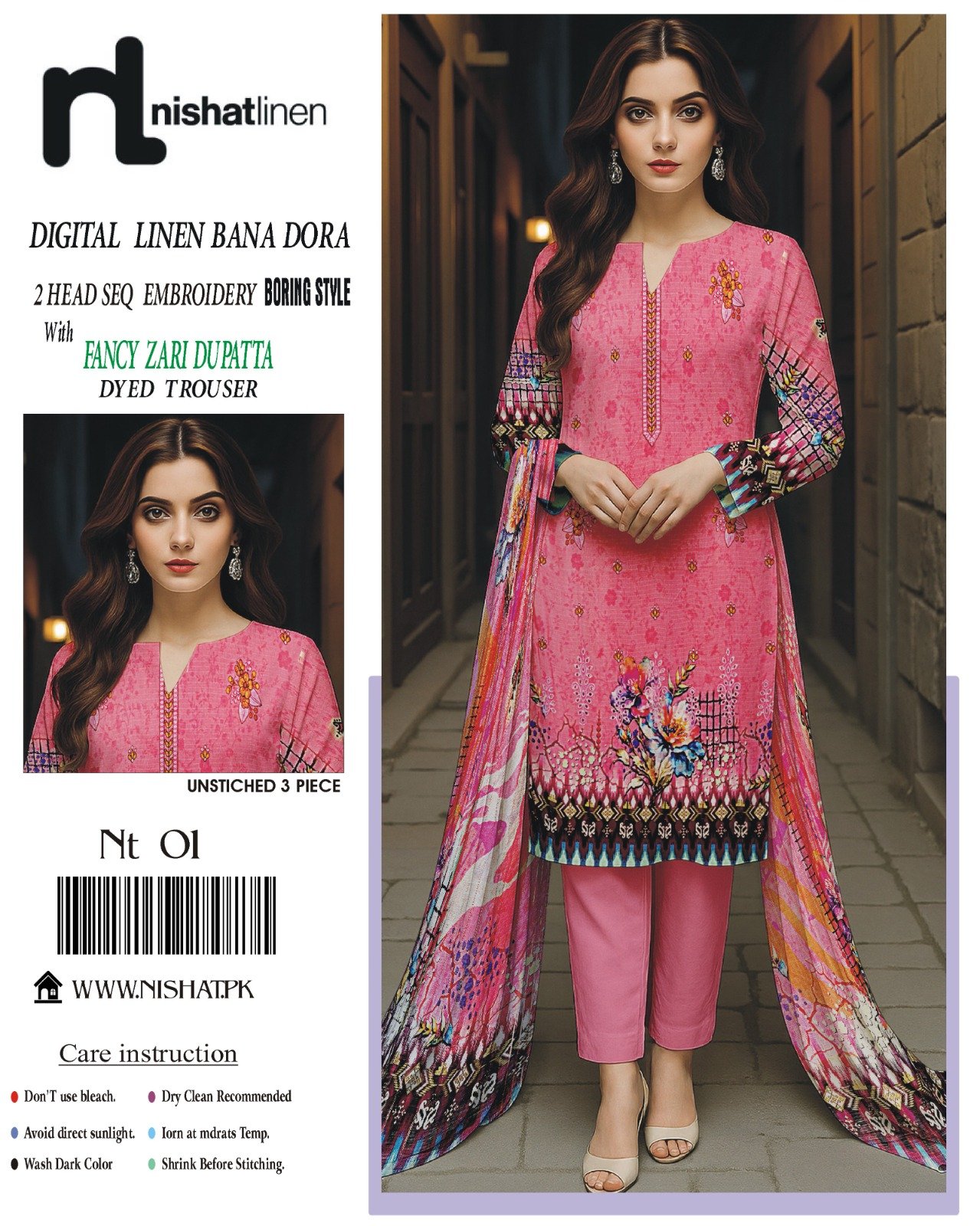 Bana Dora Linen Stylish 3-Piece Suit - Image 4