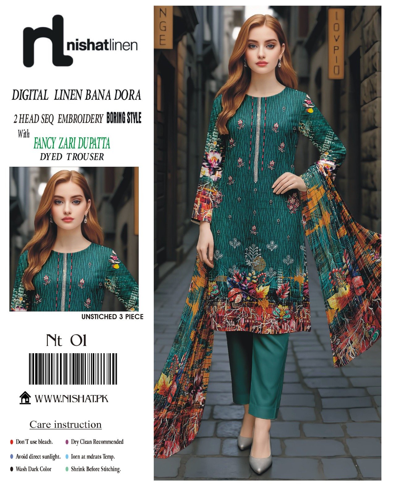 Bana Dora Linen Stylish 3-Piece Suit - Image 6