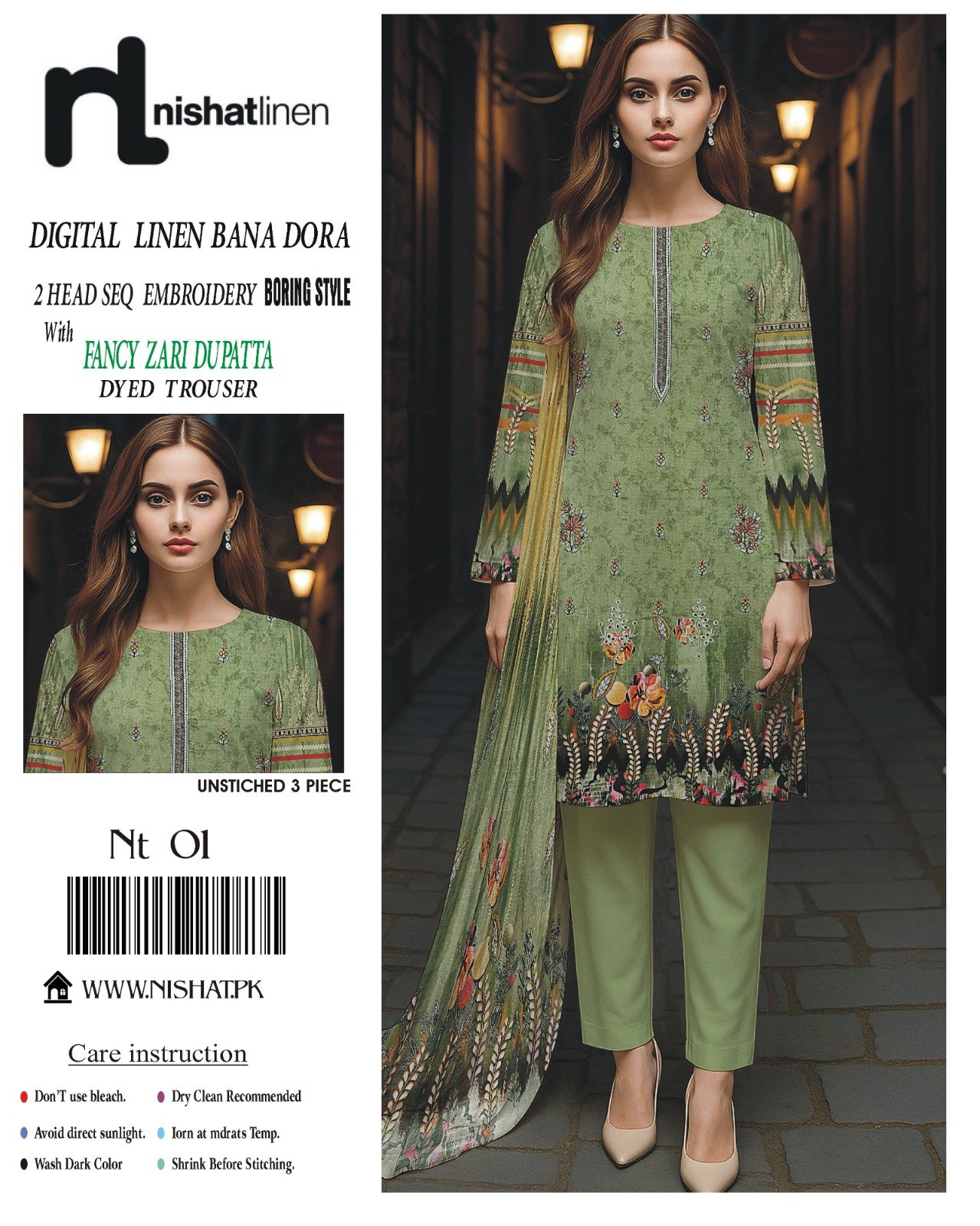 Bana Dora Linen Stylish 3-Piece Suit - Image 7