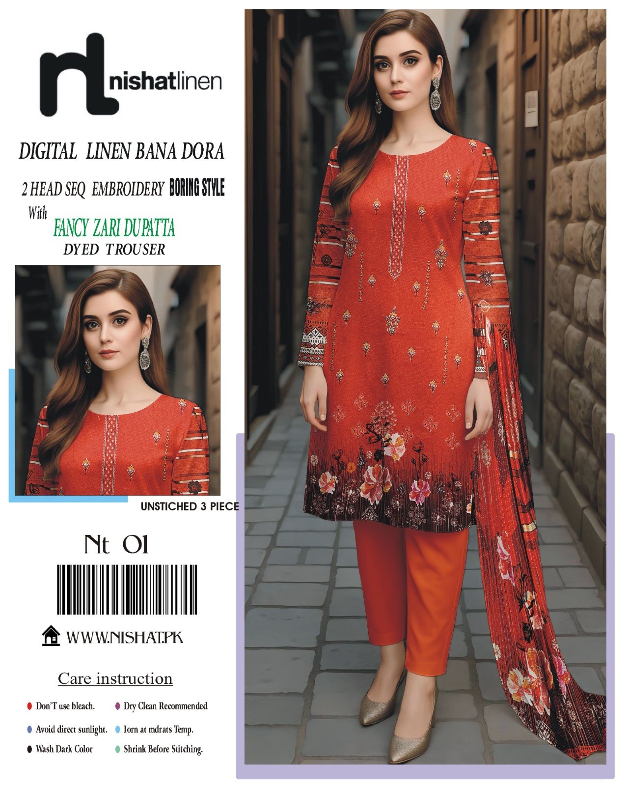 Bana Dora Linen Stylish 3-Piece Suit - Image 8