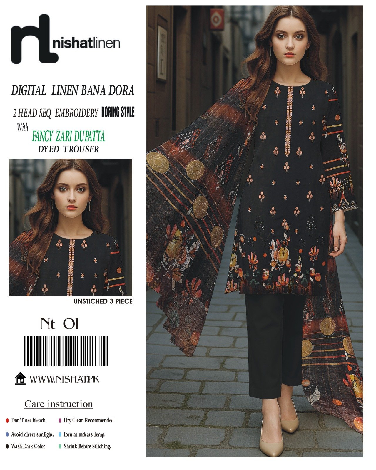 Bana Dora Linen Stylish 3-Piece Suit - Image 9