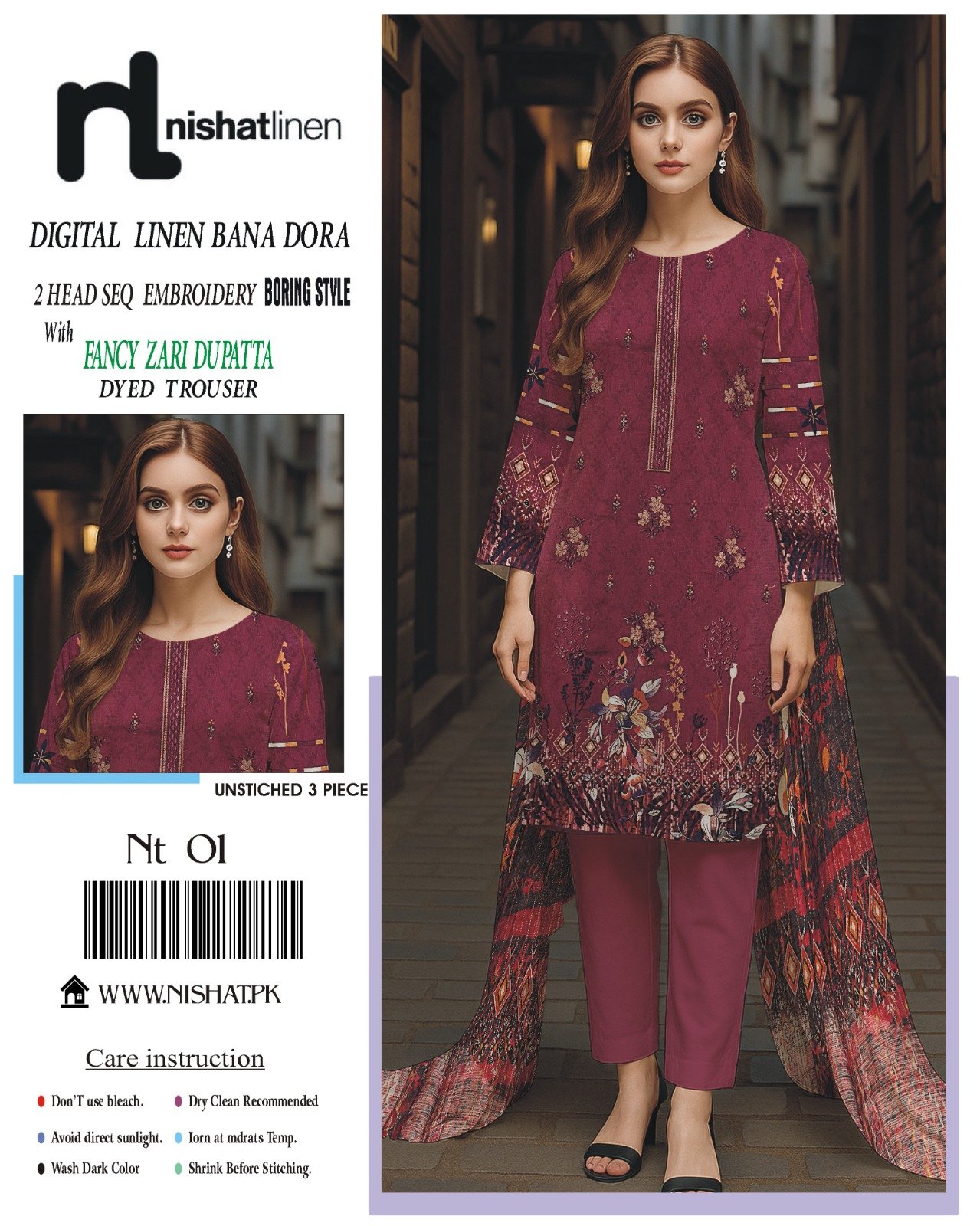 Bana Dora Linen Stylish 3-Piece Suit - Image 10