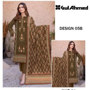 Unstitched Printed Linen 3-Piece Suit