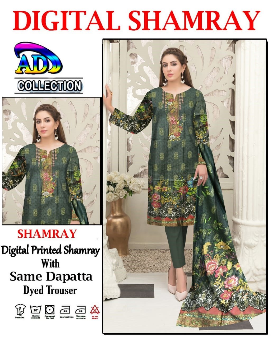 Shamray Linen 3-Piece Digital Print Winter Collection - Image 6