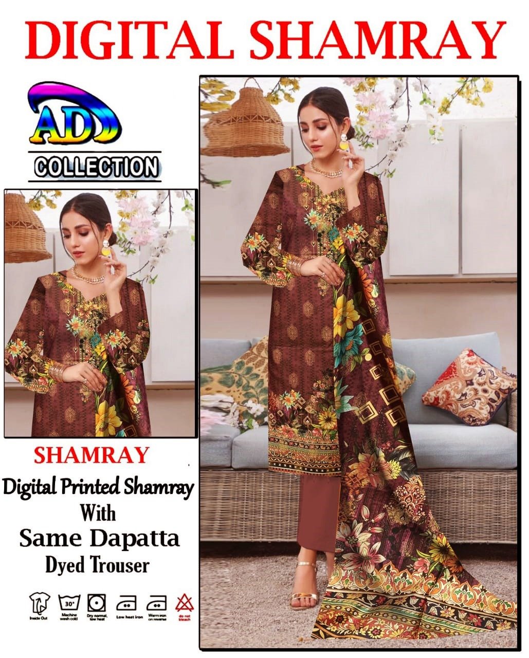 Shamray Linen 3-Piece Digital Print Winter Collection - Image 5