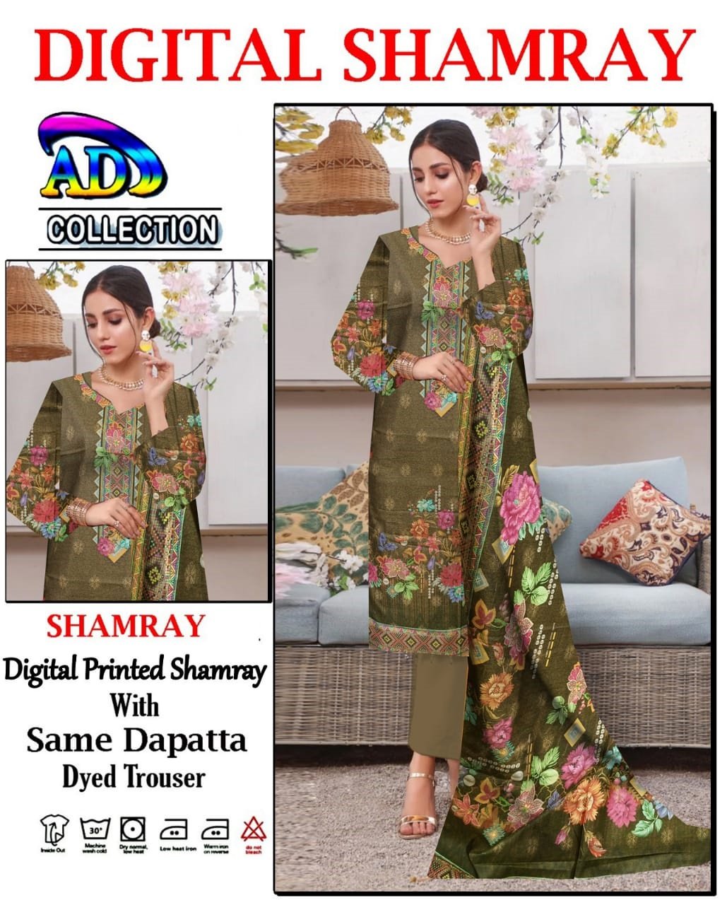 Shamray Linen 3-Piece Digital Print Winter Collection - Image 3