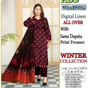 Digital Print Linen | 3 pc Unstitched Suits
