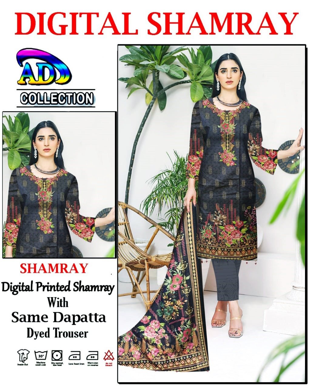 Shamray Linen 3-Piece Digital Print Winter Collection - Image 2