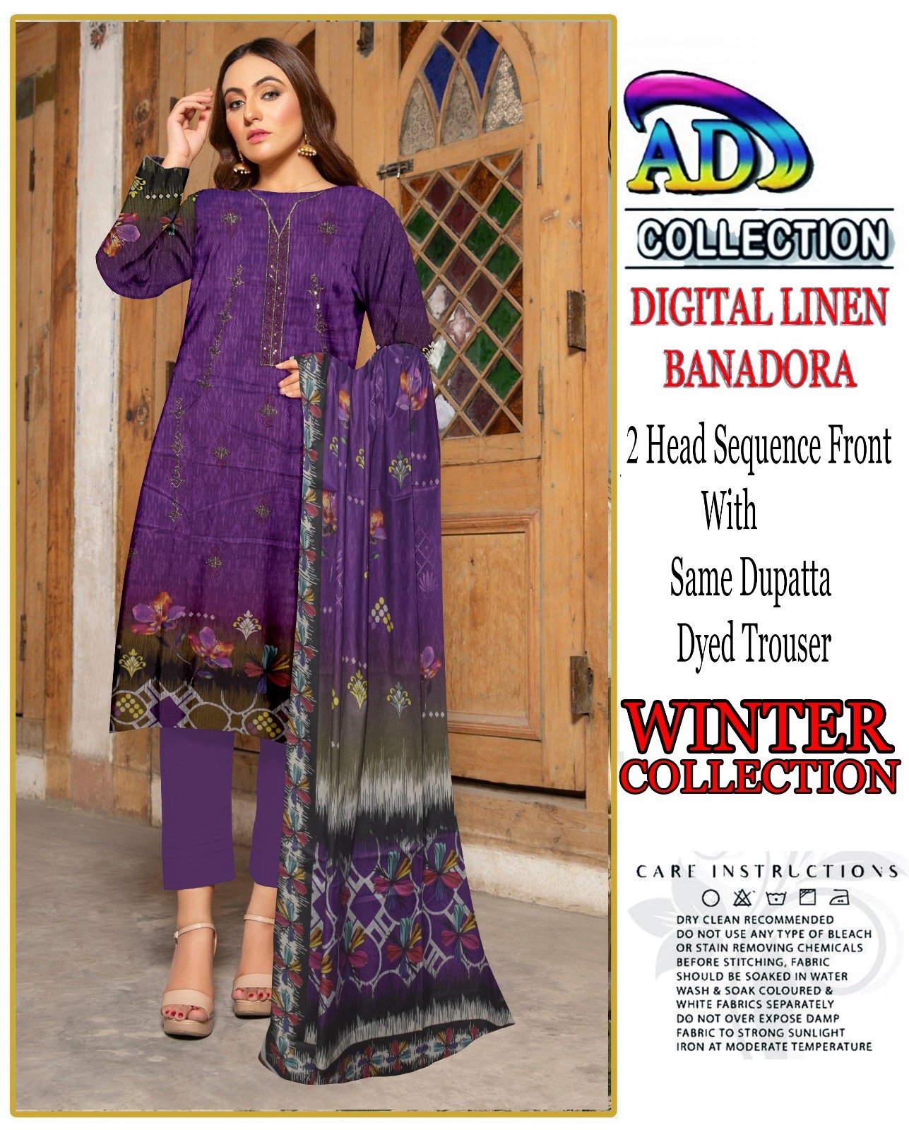 3 piece Digital Linen Winter Suit
