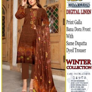 Bana Dora 3-Piece Digital Print Linen