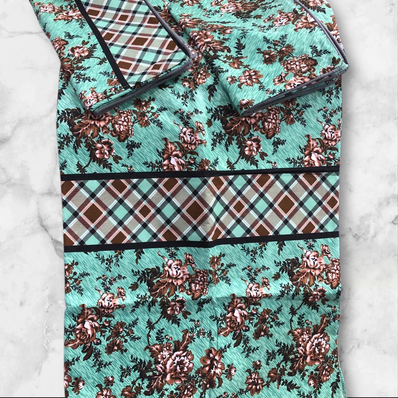 Premium Diamond Cotton Satin Queen Size Bed Sheets Set Pakistan - Image 9