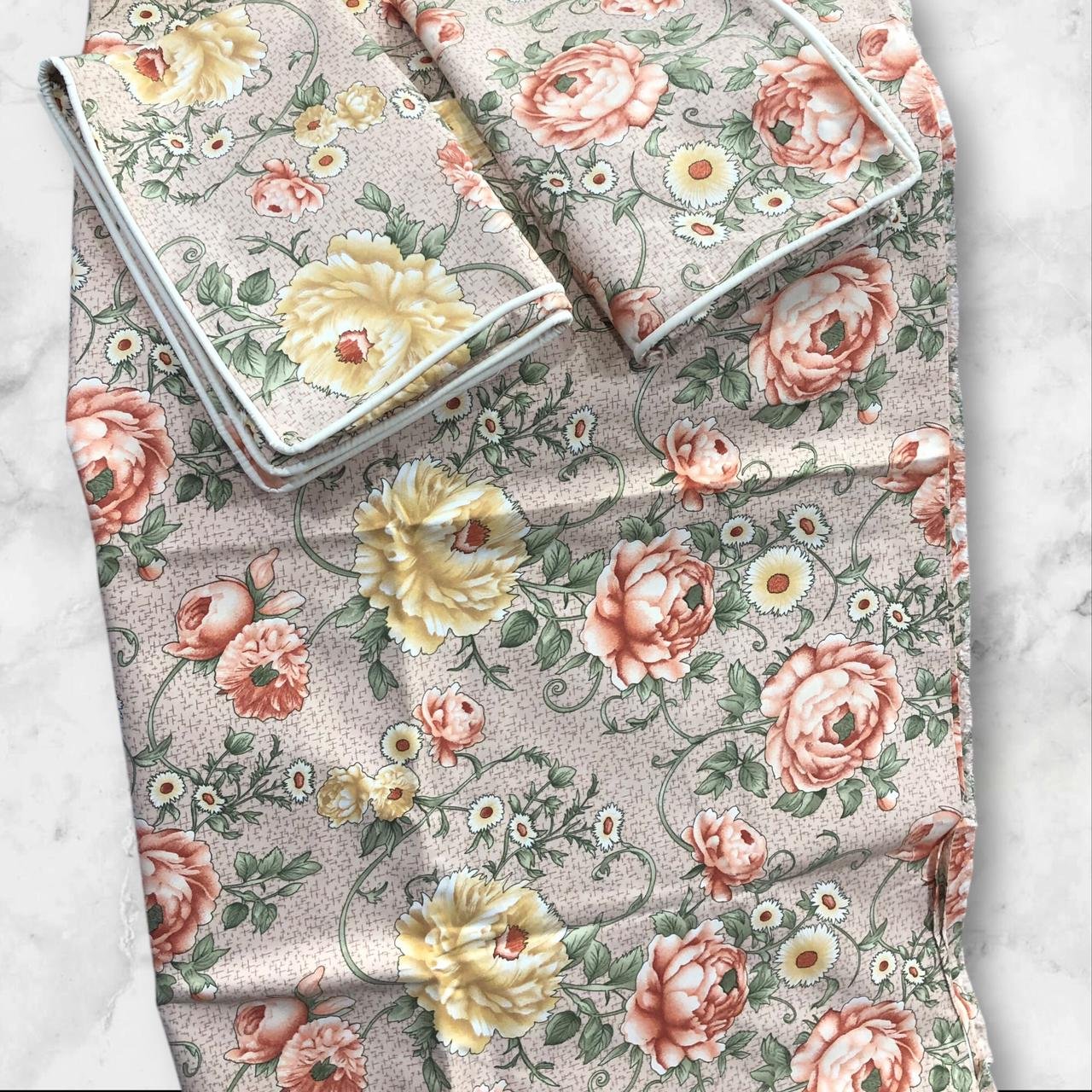 Premium Diamond Cotton Satin Queen Size Bed Sheets Set Pakistan - Image 7