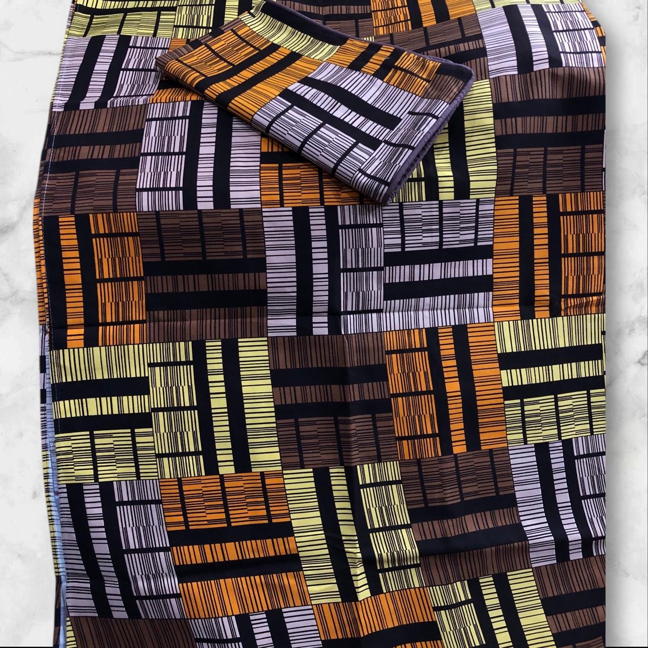 Pair of 2 Single Bed Sheets Diamond Cotton Fabric - Image 2