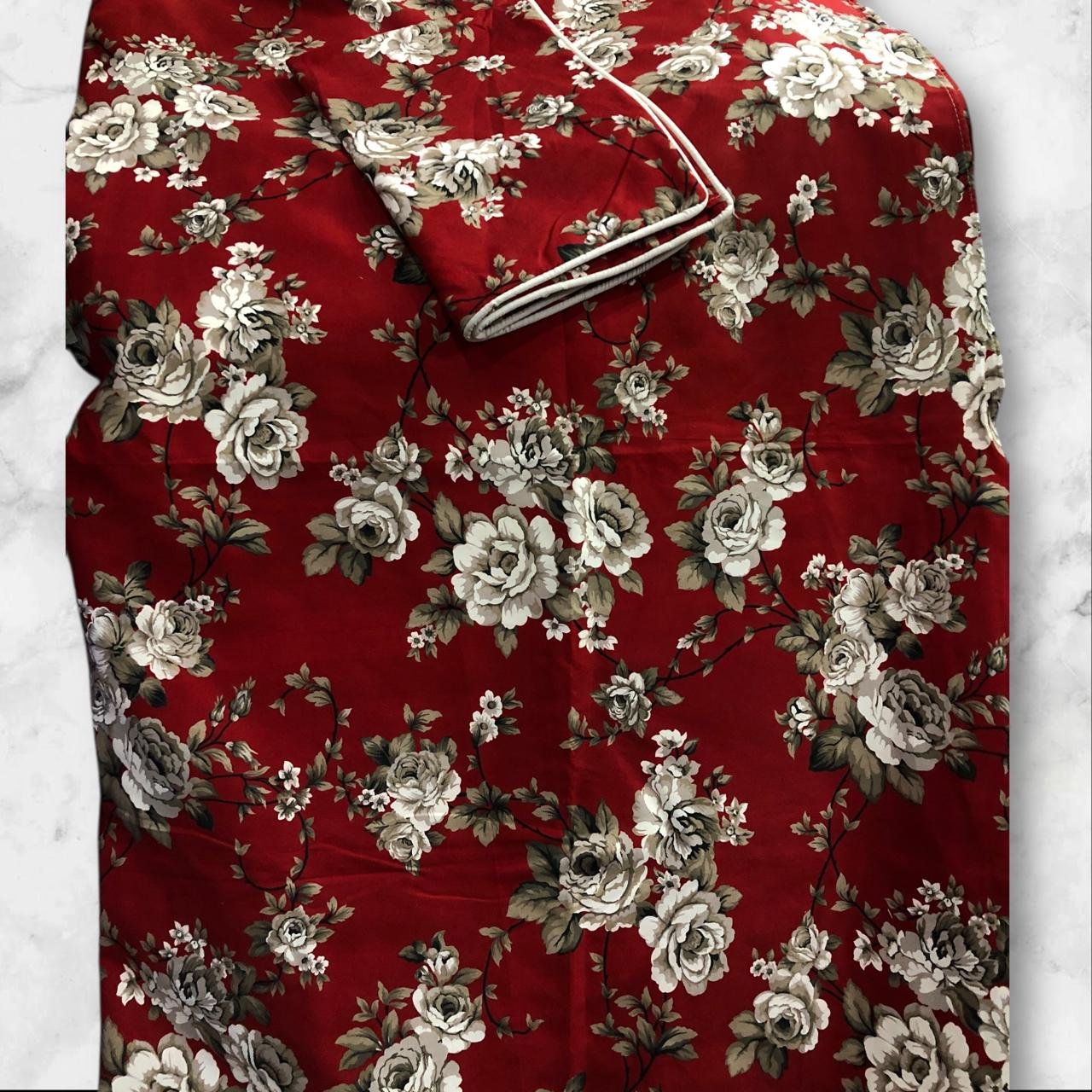 Pair of 2 Single Bed Sheets Diamond Cotton Fabric