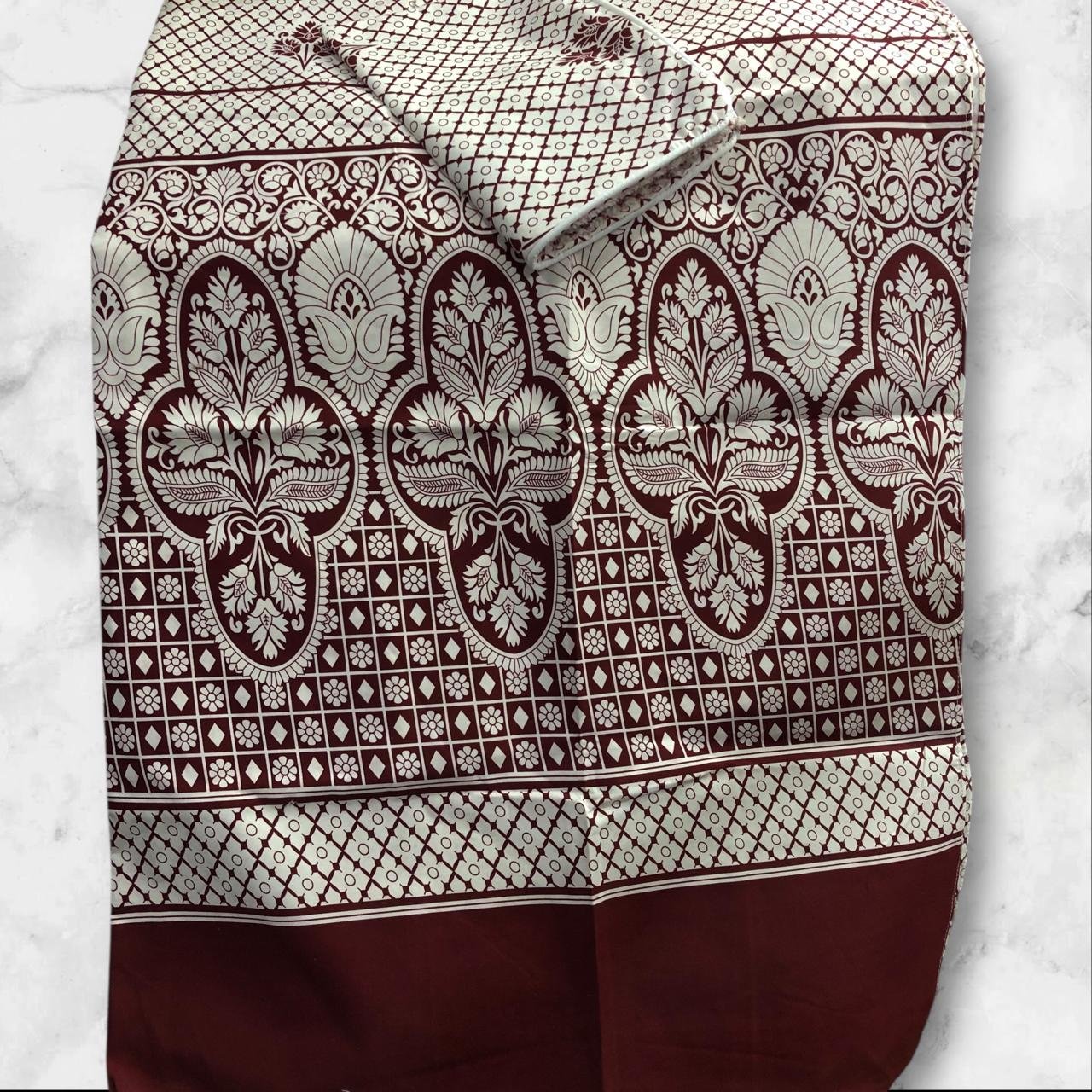 Pair of 2 Single Bed Sheets Diamond Cotton Fabric - Image 8