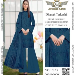Chamki Dhanak Luxury Embroidery Fabric for Women | VOL-153