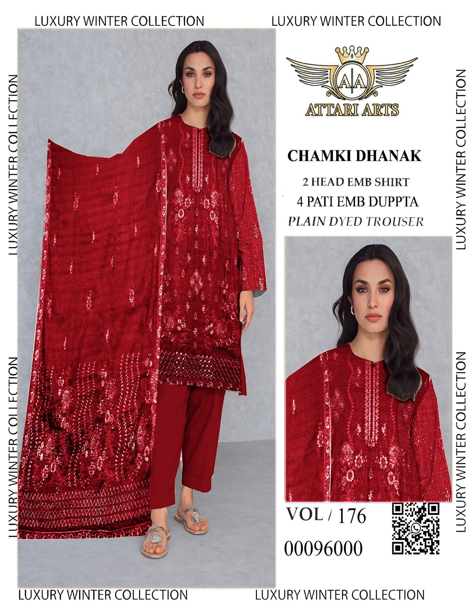 Elegant Chamki Dhanak Embroidered Suits | VOL-176 - Image 3