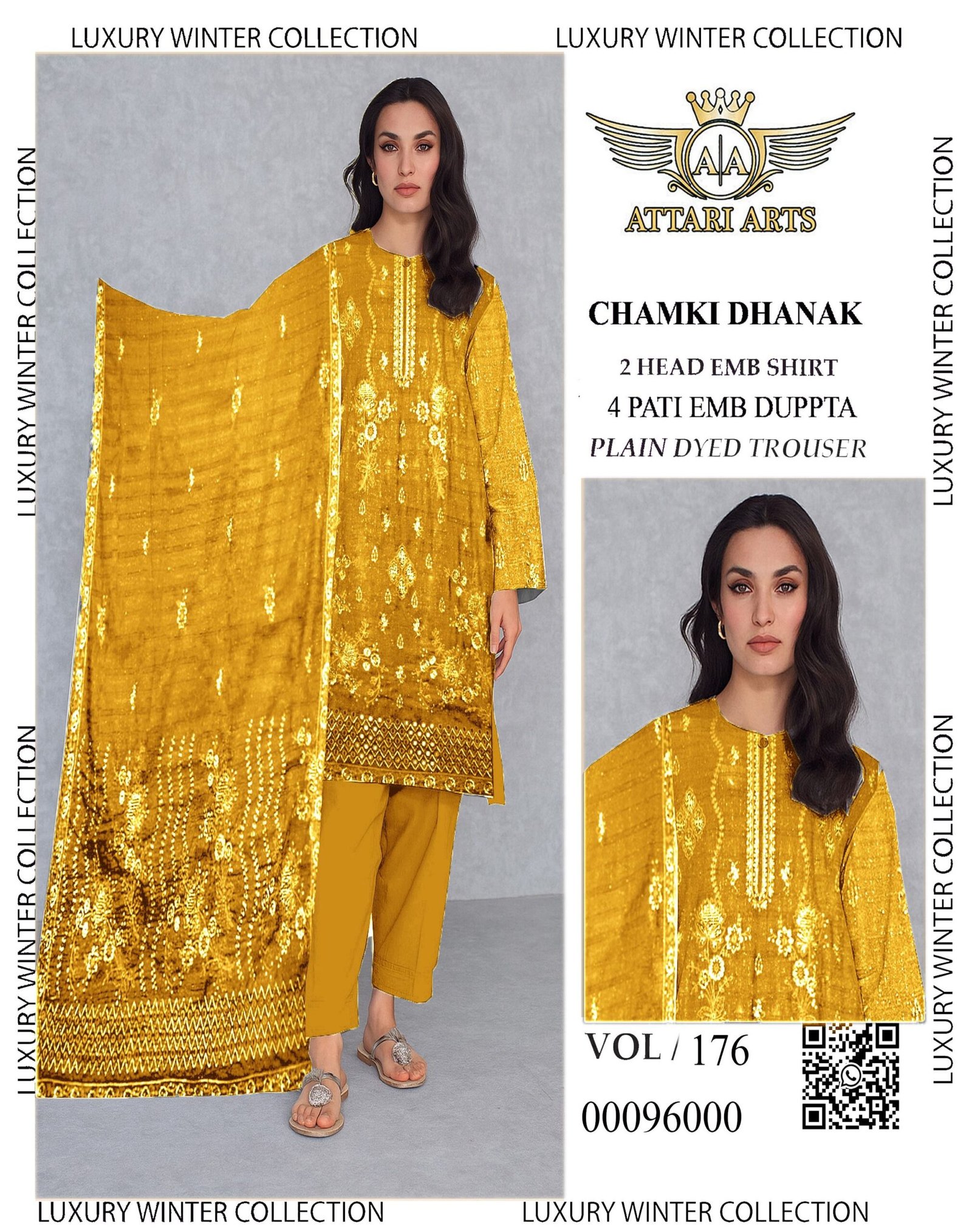 Elegant Chamki Dhanak Embroidered Suits | VOL-176 - Image 2