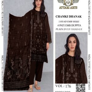Elegant Chamki Dhanak Embroidered Suits | VOL-176