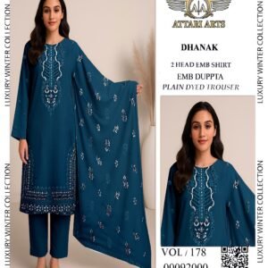 Chamki Dhanak Embroidered Wear Fabric | VOL-178