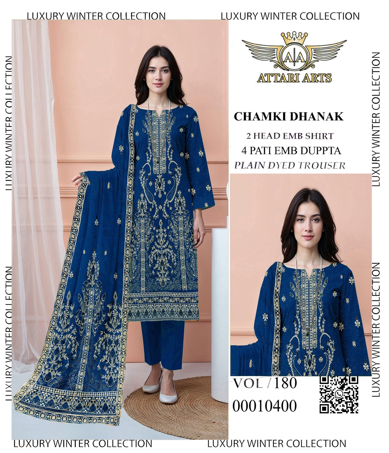 Stylish Chamki Dhanak Winter Fabric Designs | VOL-180 - Image 5