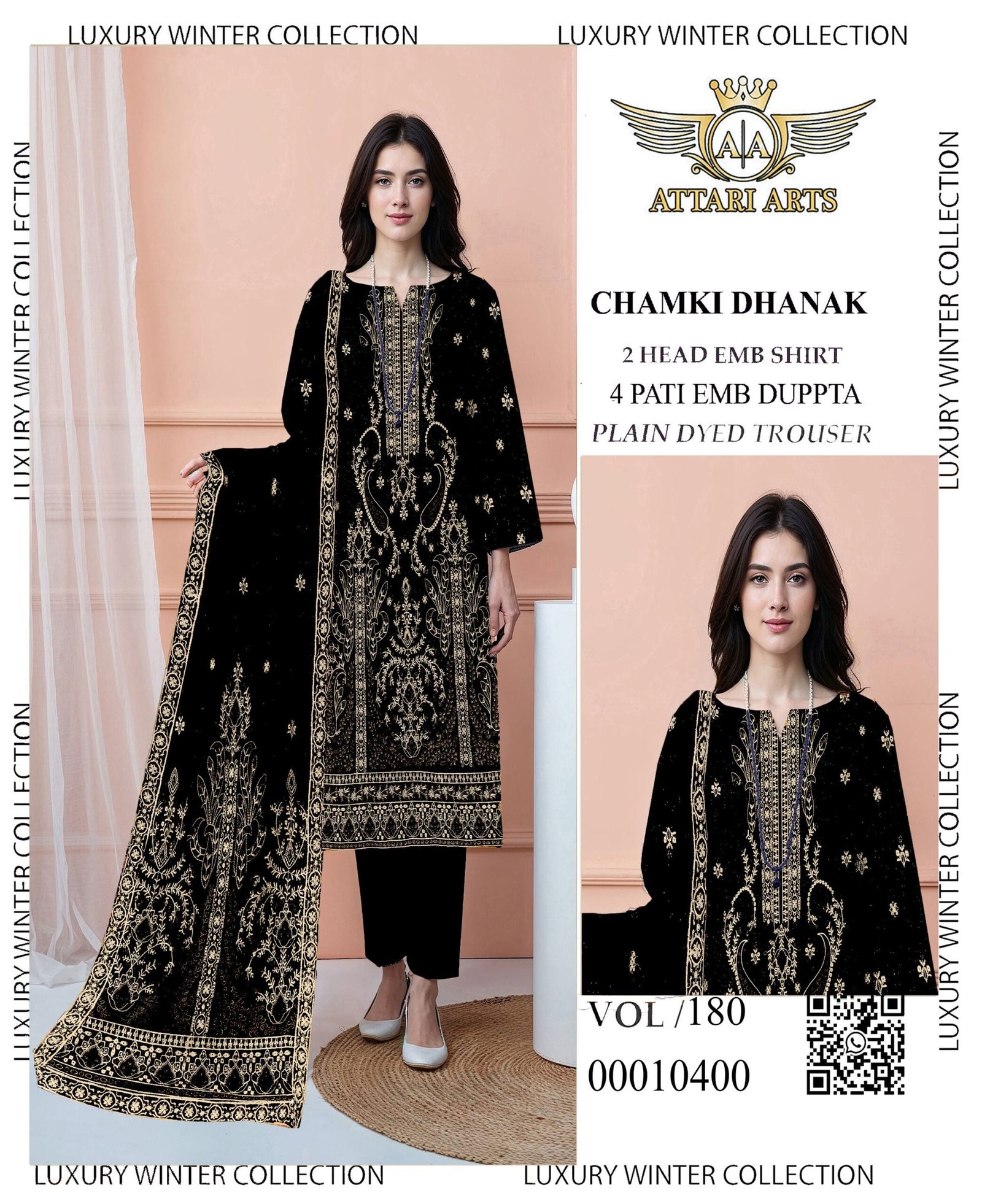 Stylish Chamki Dhanak Winter Fabric Designs | VOL-180 - Image 3