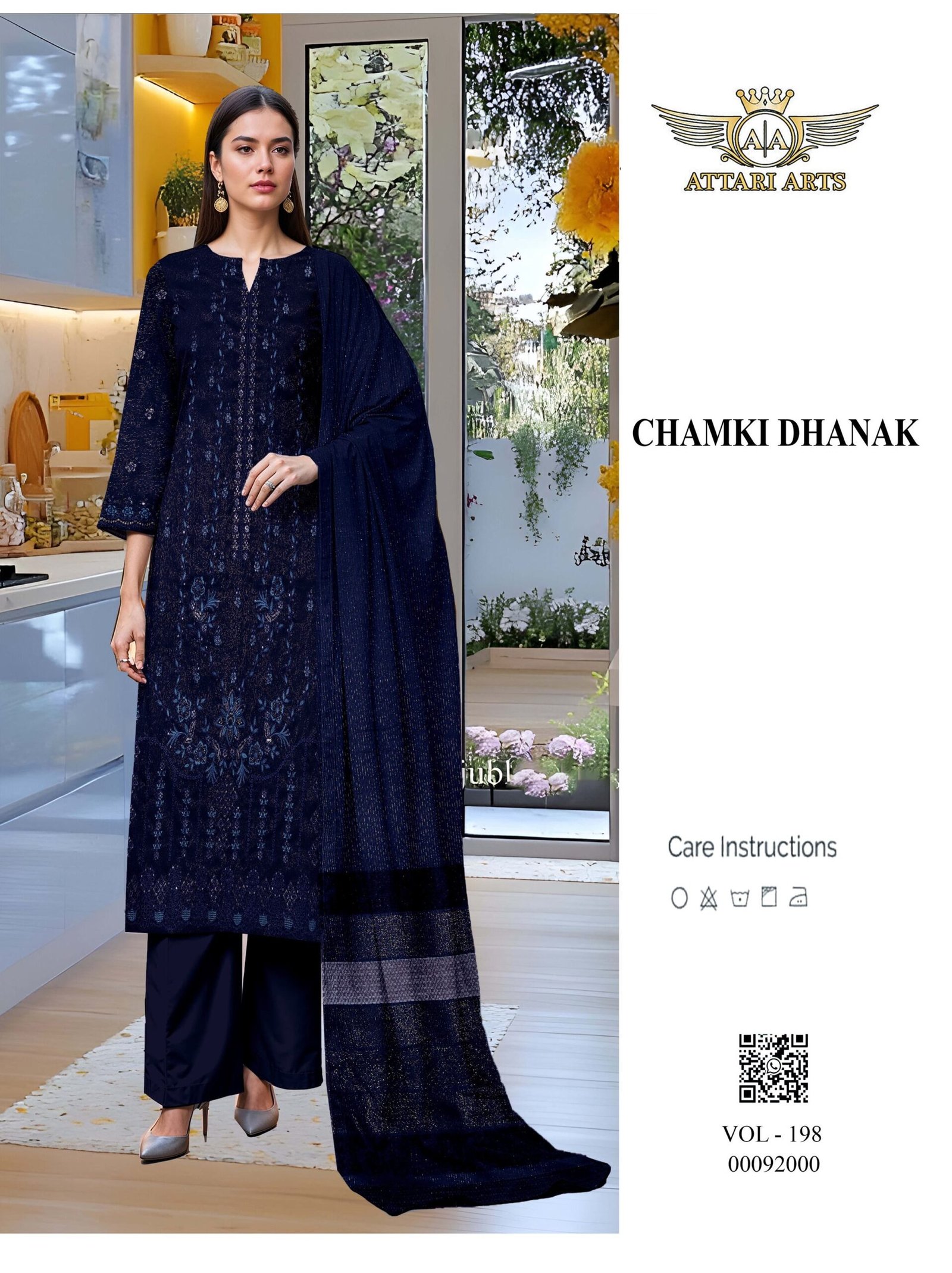 Premium Winter Wear Chamki Dhanak Embroidered | VOL-189 - Image 6