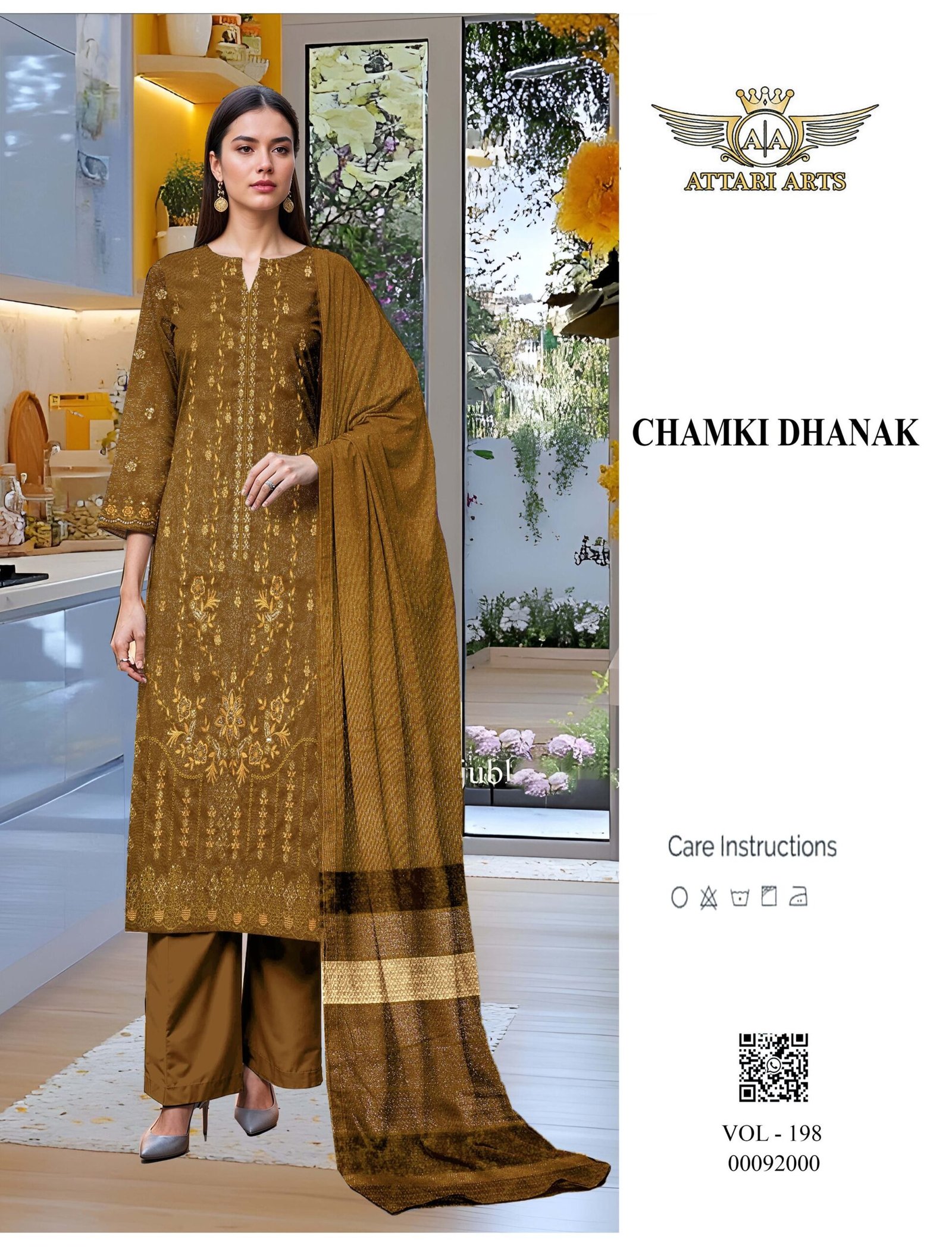 Premium Winter Wear Chamki Dhanak Embroidered | VOL-189 - Image 5