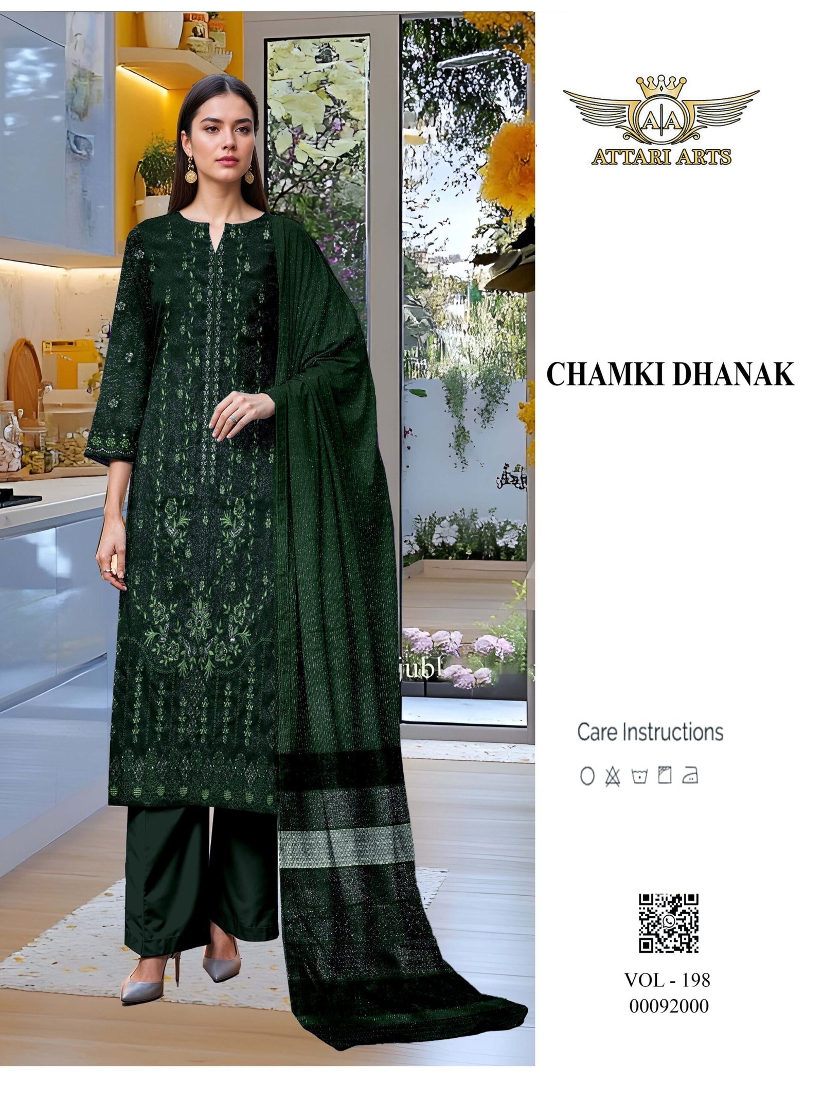 Premium Winter Wear Chamki Dhanak Embroidered | VOL-189 - Image 3