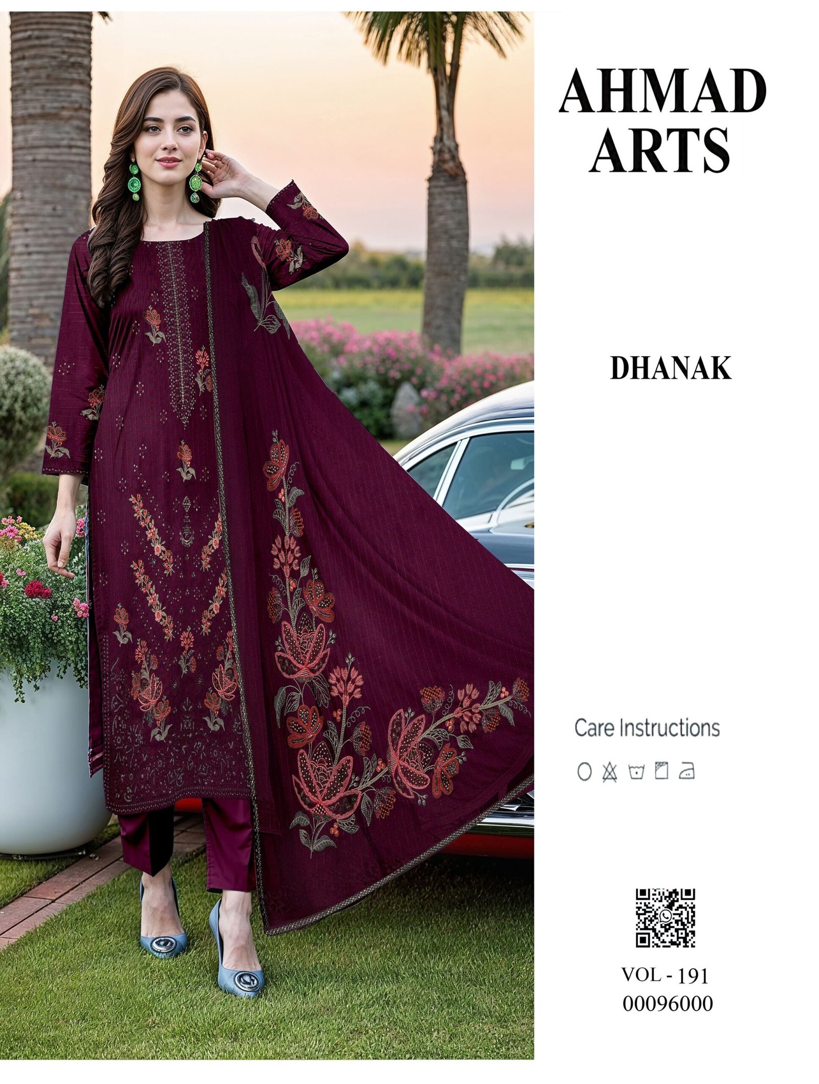 Premium Chamki Dhanak Fabric with Fine Embroidery | VOL-191 - Image 2