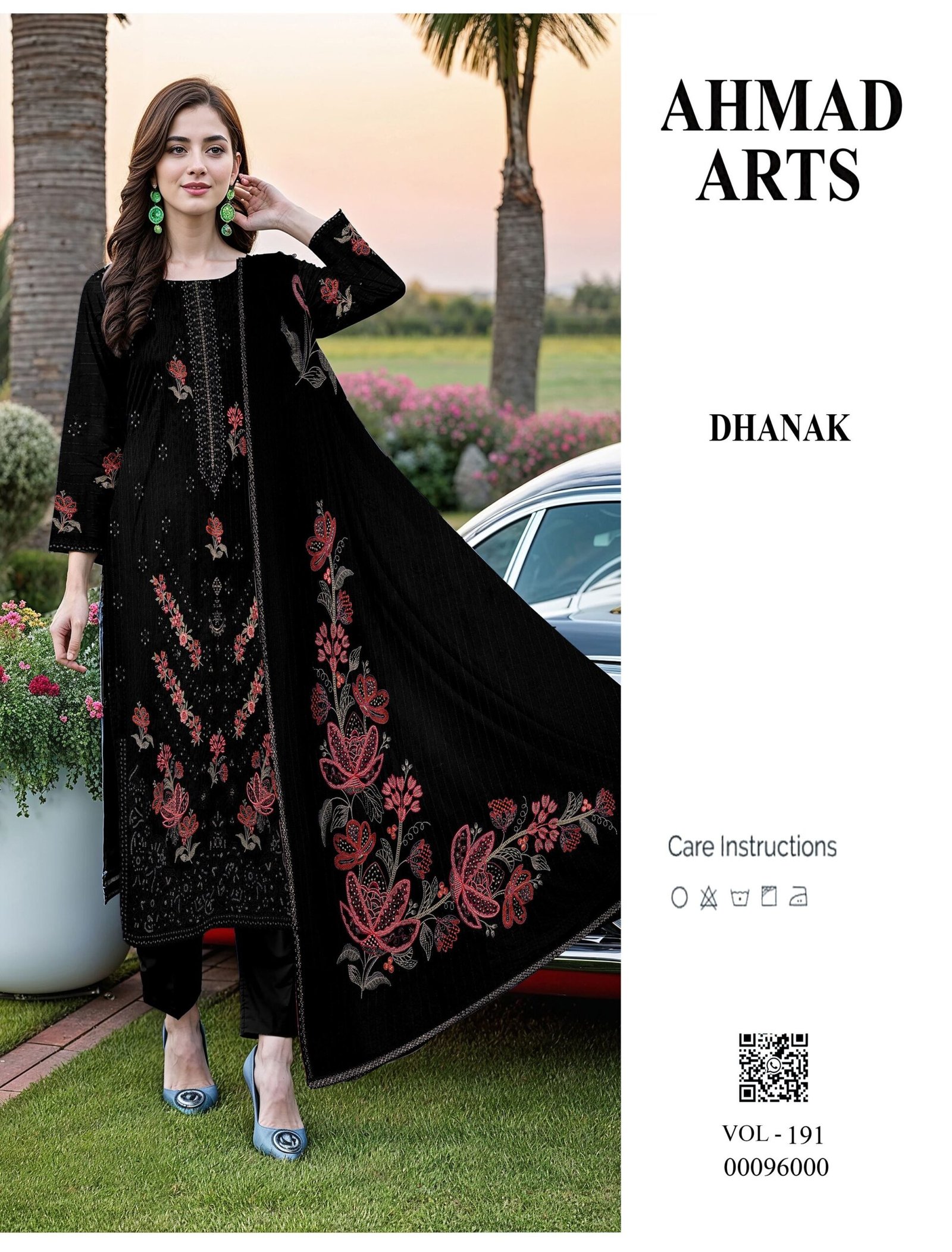 Premium Chamki Dhanak Fabric with Fine Embroidery | VOL-191 - Image 3