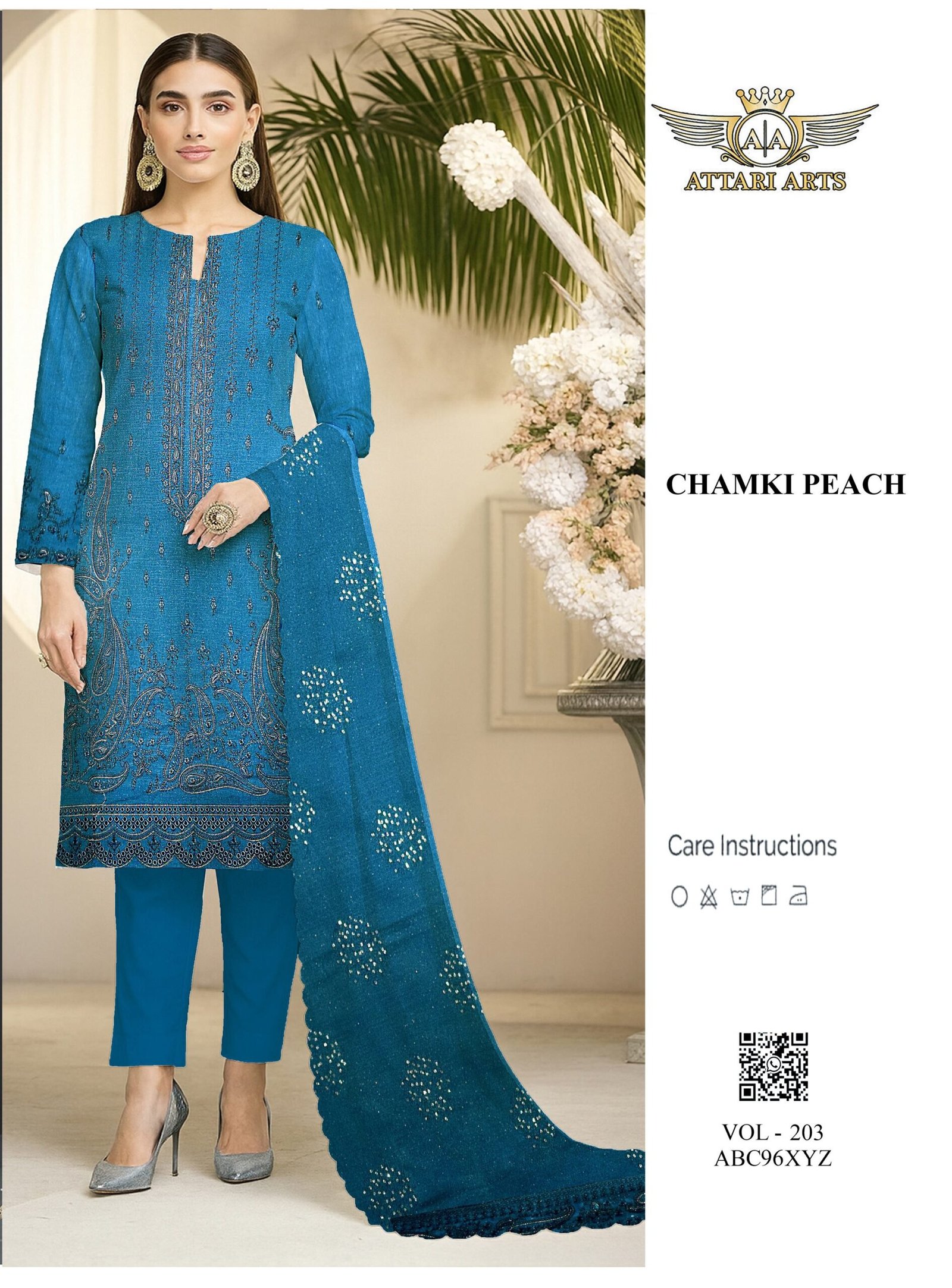 Luxury Chamki Dhanak Embroidery Collection | VOL-203 - Image 5