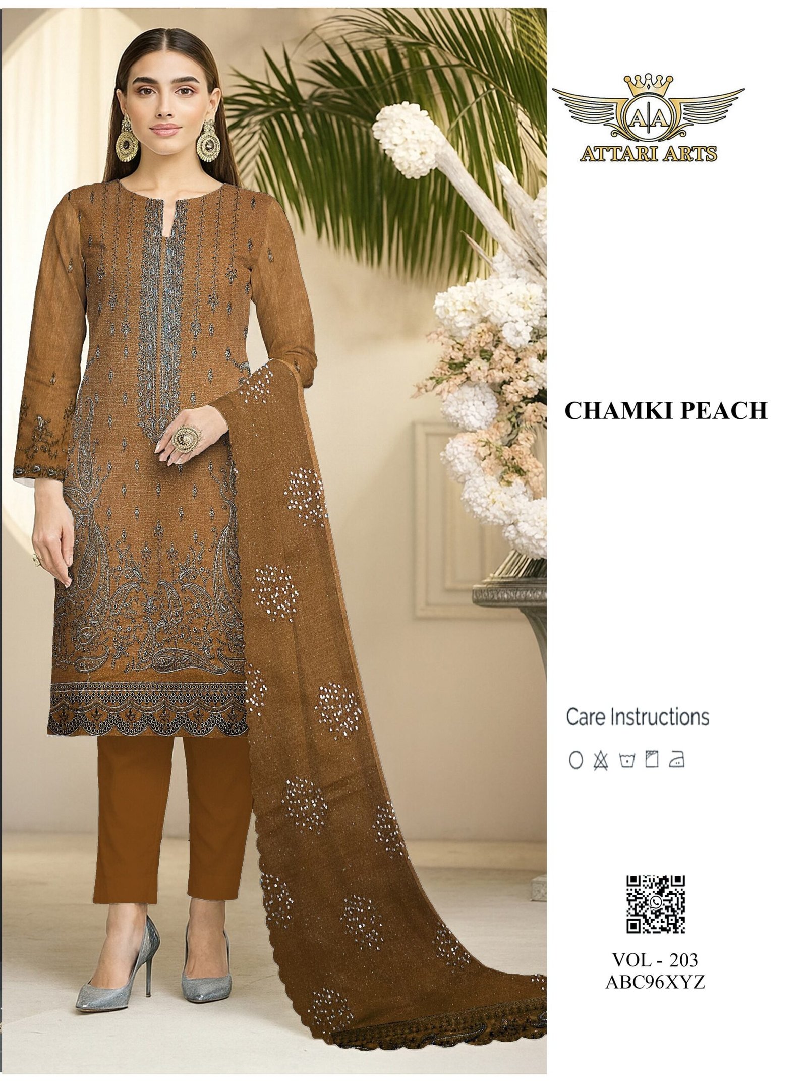 Luxury Chamki Dhanak Embroidery Collection | VOL-203 - Image 6