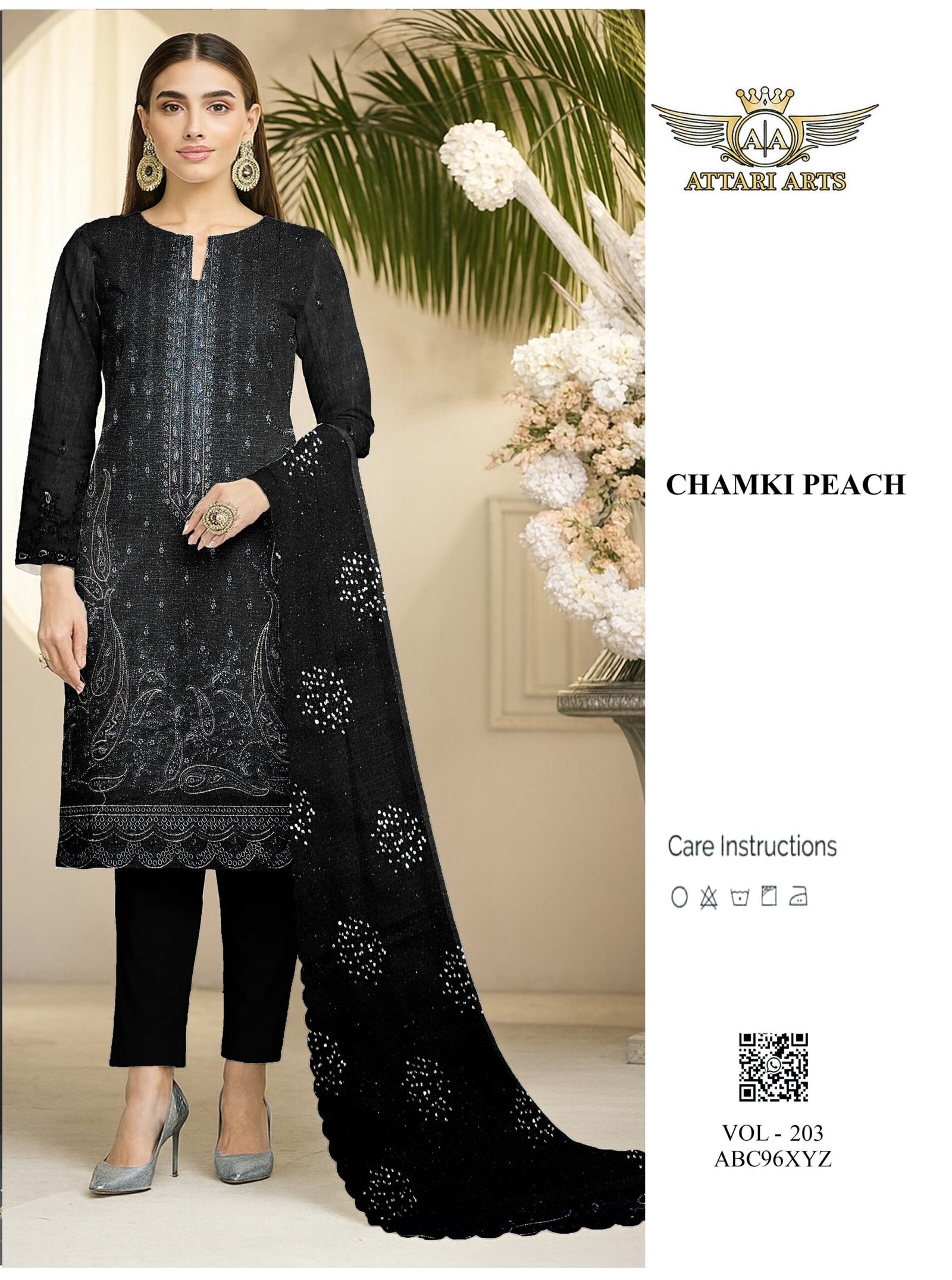 Luxury Chamki Dhanak Embroidery Collection | VOL-203 - Image 2