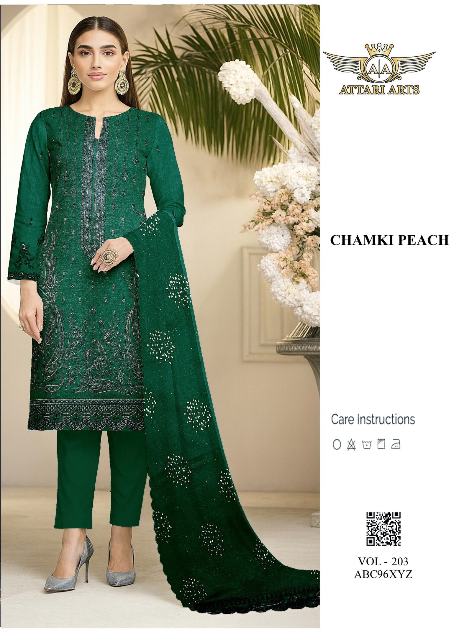 Luxury Chamki Dhanak Embroidery Collection | VOL-203