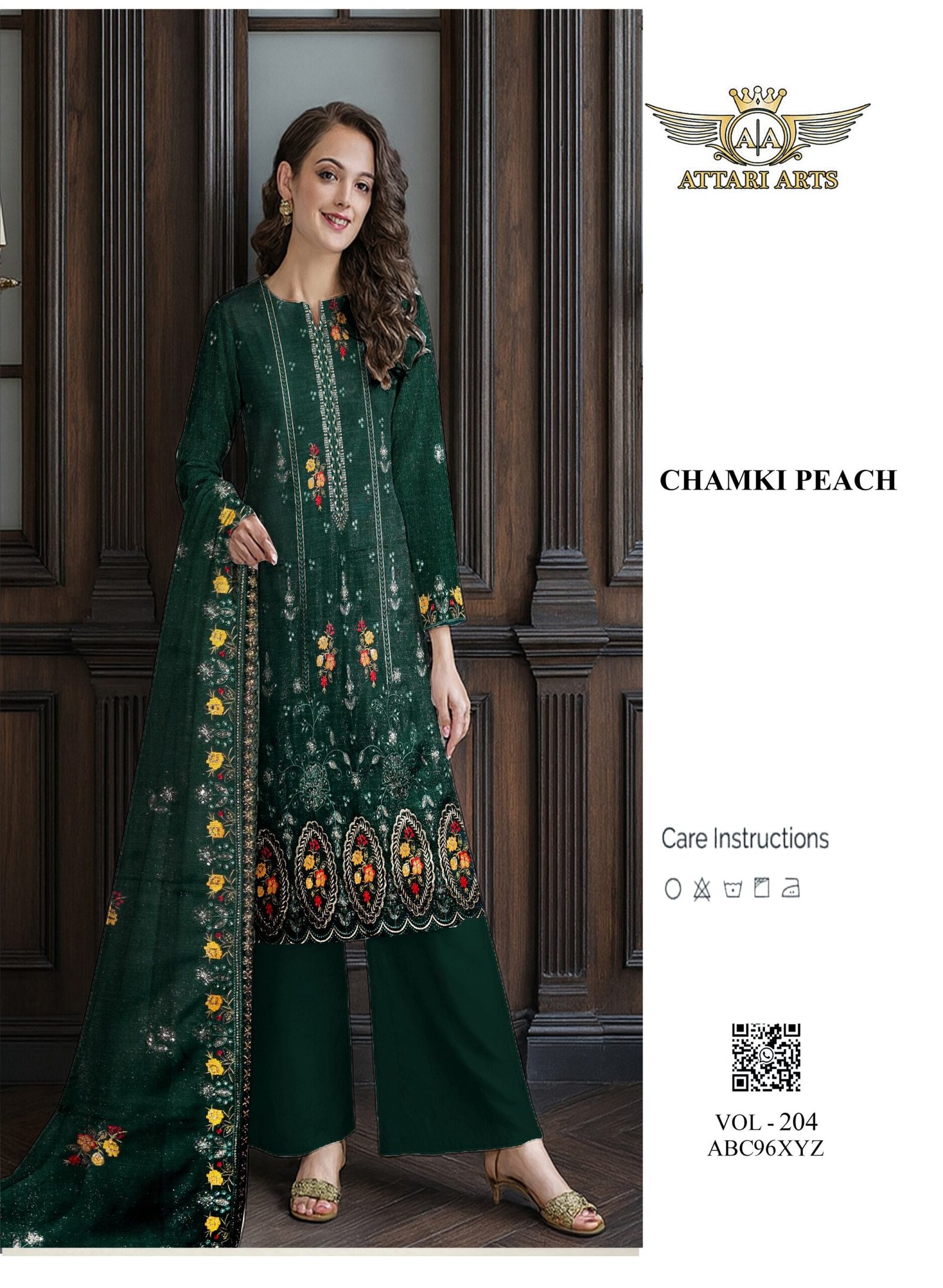 Luxury Chamki Dhanak Embroidery Collection | VOL-204