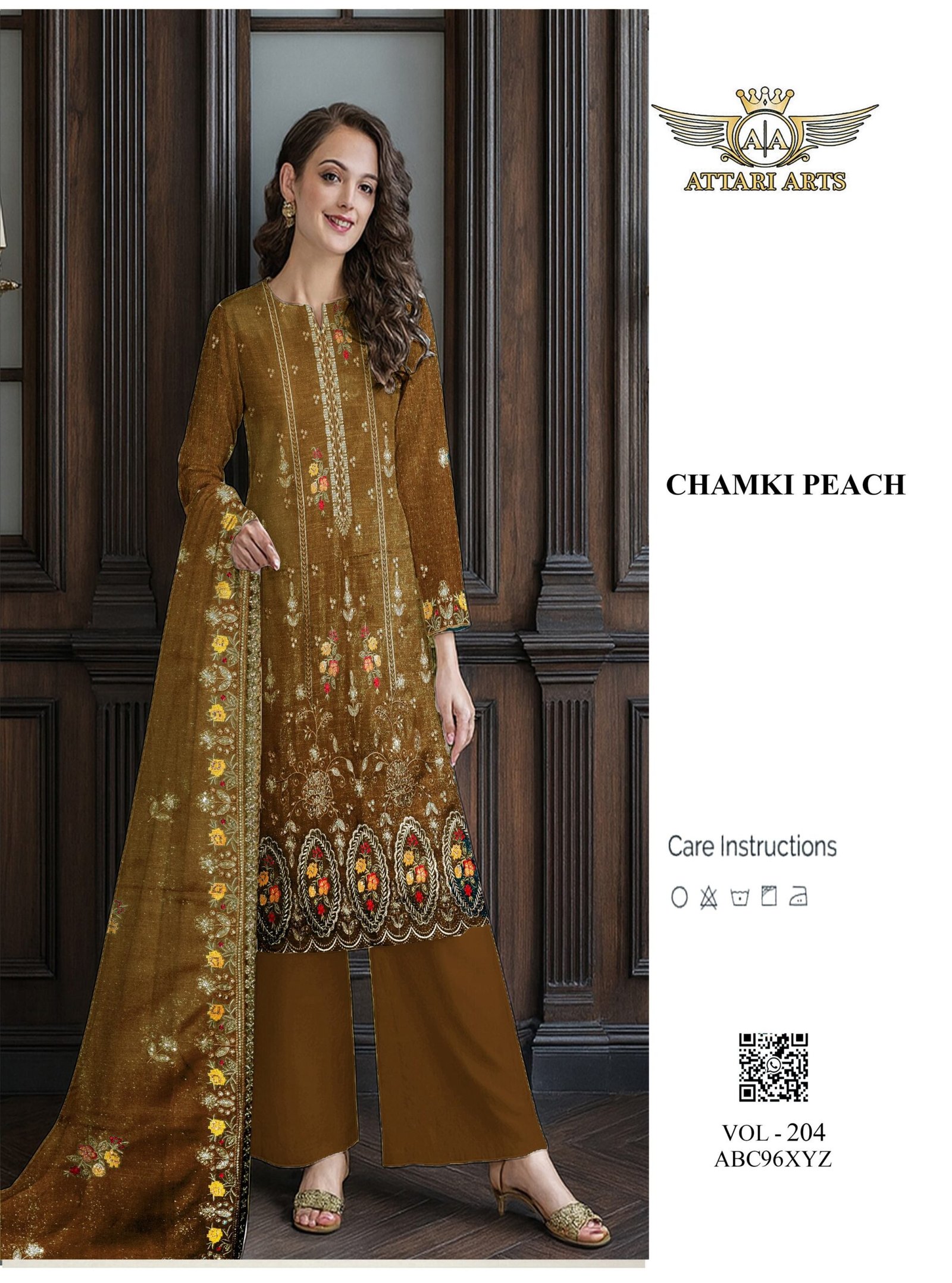 Luxury Chamki Dhanak Embroidery Collection | VOL-204 - Image 5