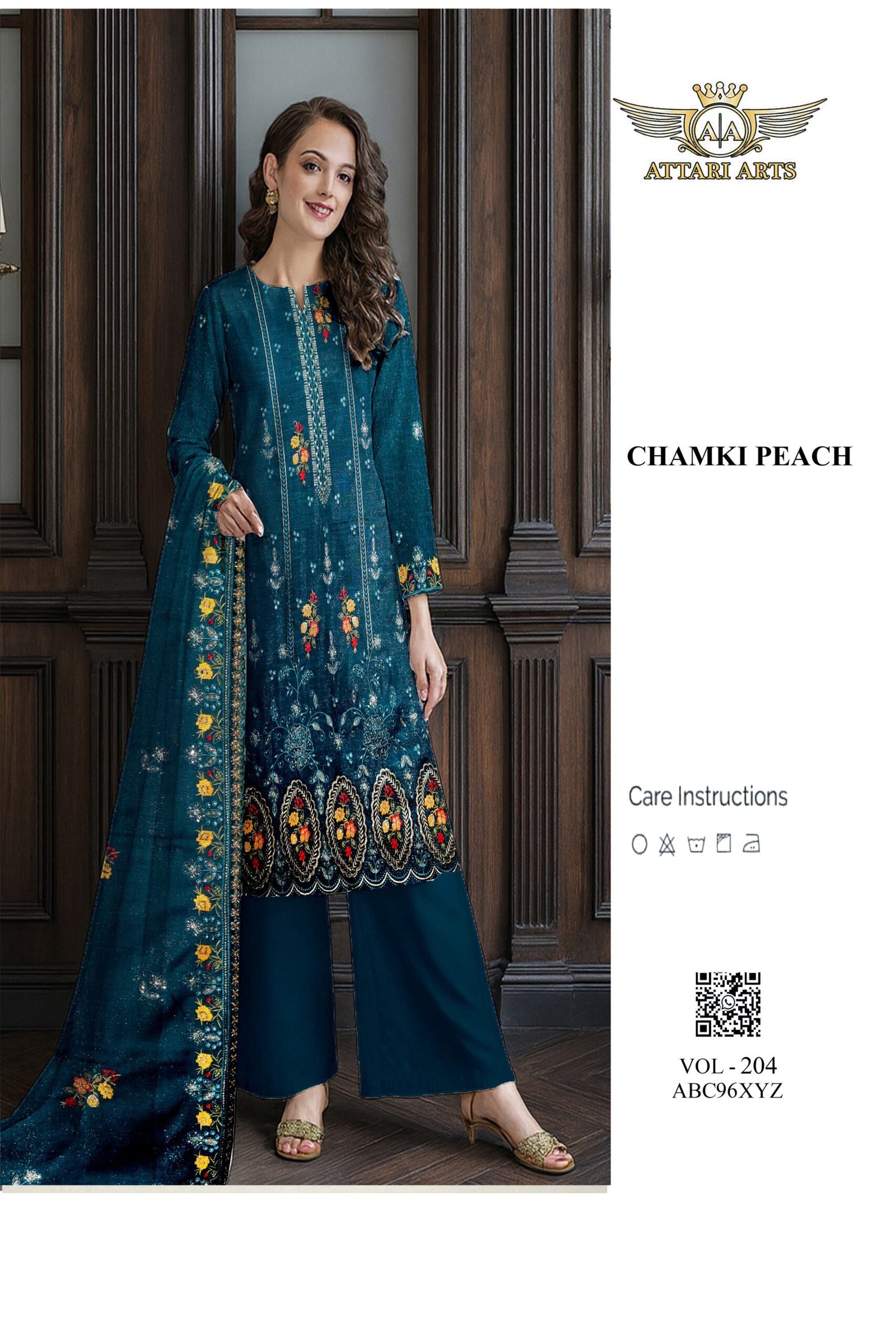 Luxury Chamki Dhanak Embroidery Collection | VOL-204 - Image 3