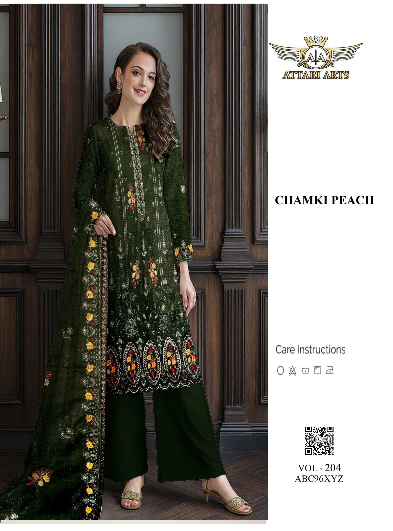 Luxury Chamki Dhanak Embroidery Collection | VOL-204 - Image 6