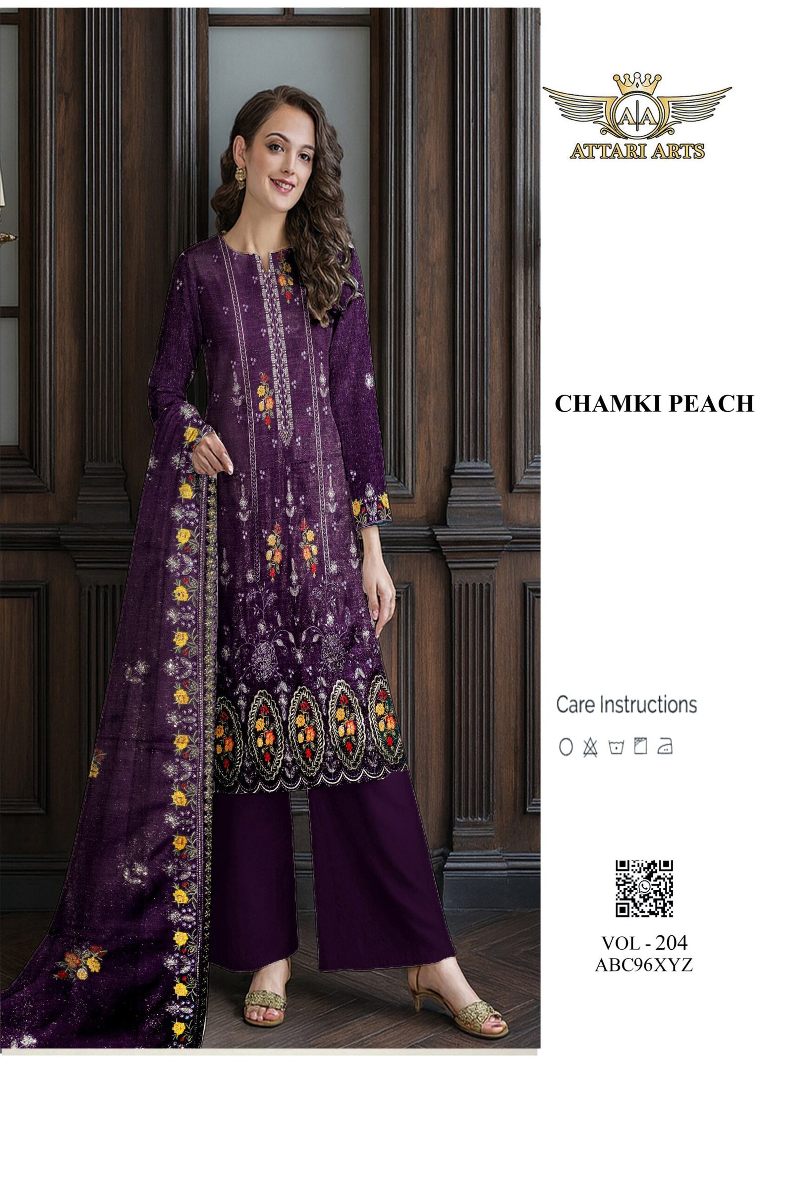 Luxury Chamki Dhanak Embroidery Collection | VOL-204 - Image 2