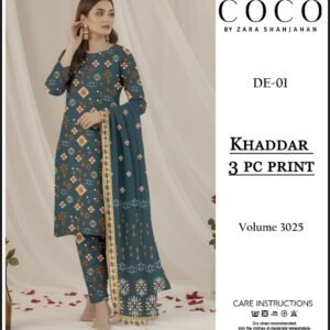 3 PC Printed Khaddar Winter Collection