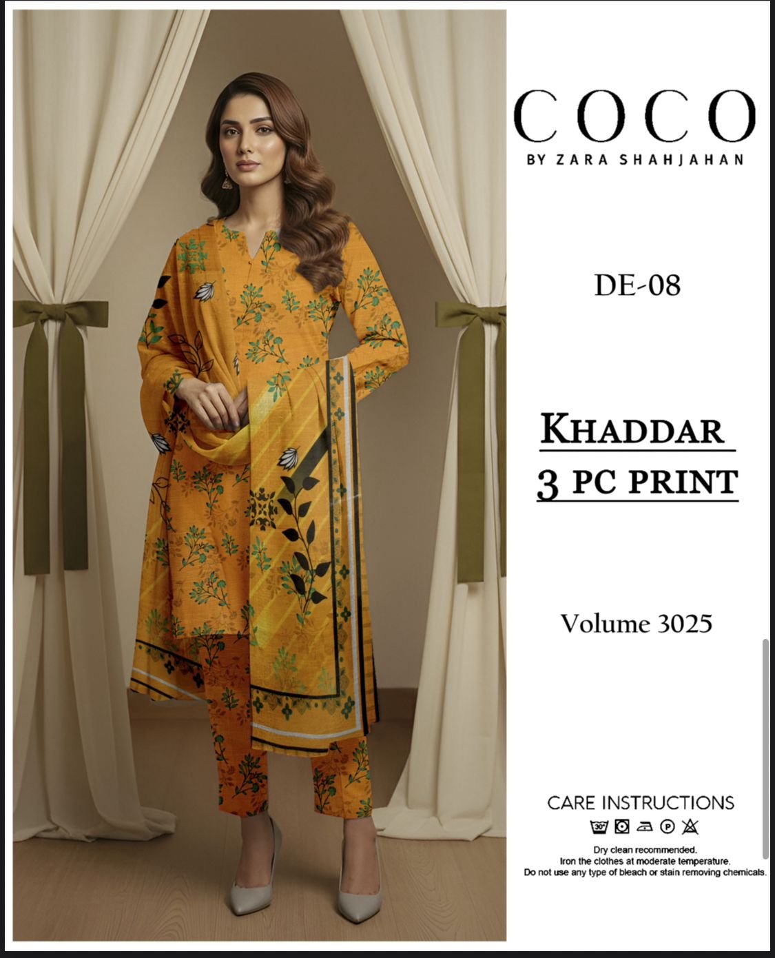 3 PC Printed Khaddar Winter Collection - Image 2