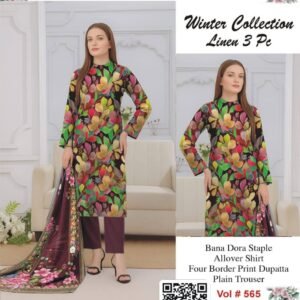 Bana Doria 3PC Printed Linen