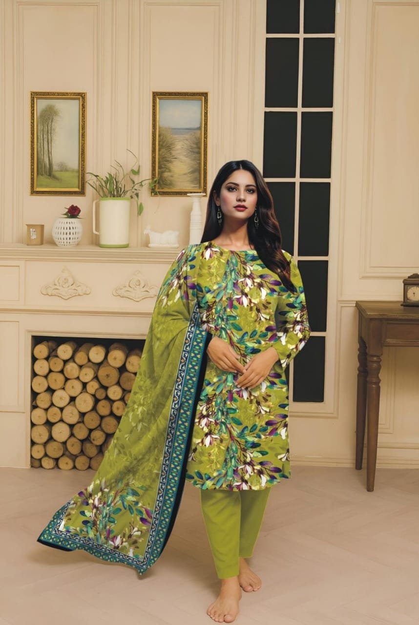 Bana Doria 3PC Printed Linen - Image 3